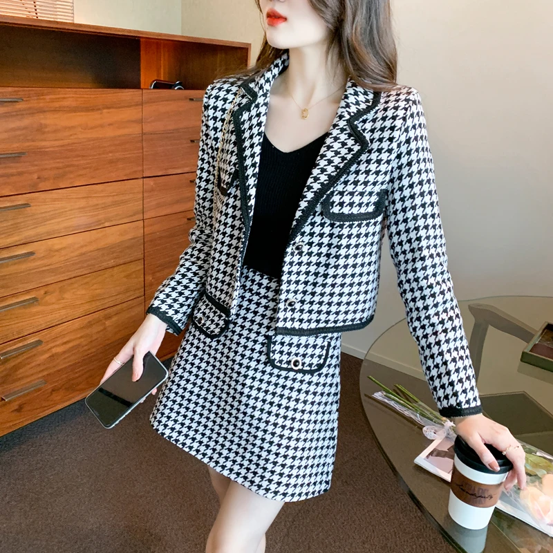 autumn-winter-fashion-small-fragrance-wind-tweed-short-jacket-ladie-high-waist-a-line-skirt-suit-vintage-houndstooth-2piece-se