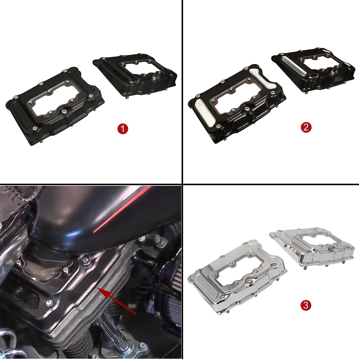 

Aluminum CNC cut Clarity engine Rocker Box top cover for harley twin cam Low Rider FXDL FLHX FLHR FLTR FLHT