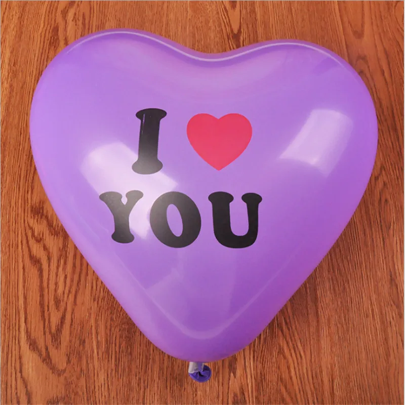 10 шт 2 г воздушный шар в форме сердца I love you день святого валентина предложение для свадьбы признание воздушный шар свадебное украшение для комнаты воздушный шар - Цвет: Фиолетовый