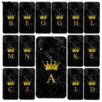 

Yinuoda Custom name Letter Monogram Black Marble crown Phone Case for Xiaomi Redmi Note 7 5 4 Redmi 5plus 6A Note8 4X Note8Pro