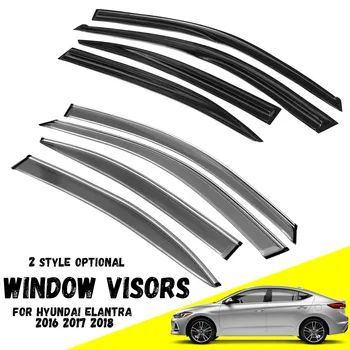 

New Car Window Glass Sun Guard Vent Wind Visor Rain Shield Car Auto Accessories for hyundai Elantra 2016 2017 2018 Auto Moldings