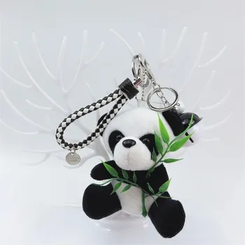 

New Small 9cm Panda Keychain Pendant Cute Kawaii Quality Baby Children Plush Toys Hot Sell Kids Toys for Children Keychain gift
