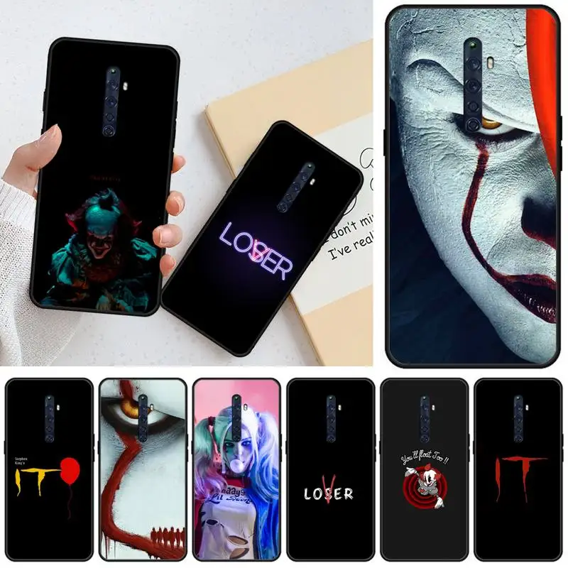 

Stephen King s It pennywise Cover Black Soft Shell Phone Case For OPPO RENO 2Z R15pro R17pro Realme 2 2pro 3 3pro 5 5pro C2