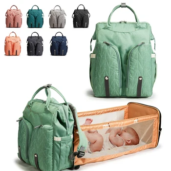 

Organizer Bags Backpack Diaper Portable Folding Crib Mummy Bag Light Large Capacity Casual Double Shoulder Maternal Baby Bag