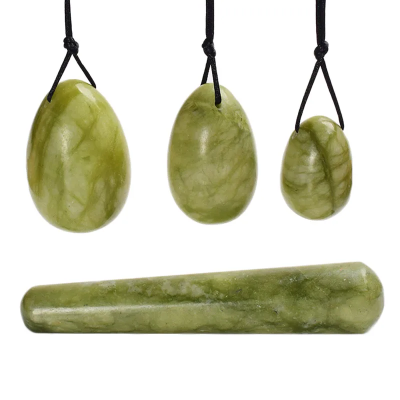 Jade Drilled Eggs Women's Yoni Eggs Massage Stones Healing Crystal Healing Exercise for Kegel Exercise Train Pelvic Muscles