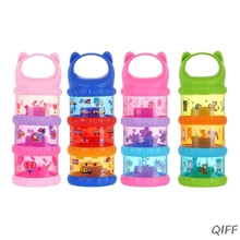 3 Слои Портативный Детские Еда ящик для хранения сухого молока Коробки Дети Ясельного возраста контейнер для молока