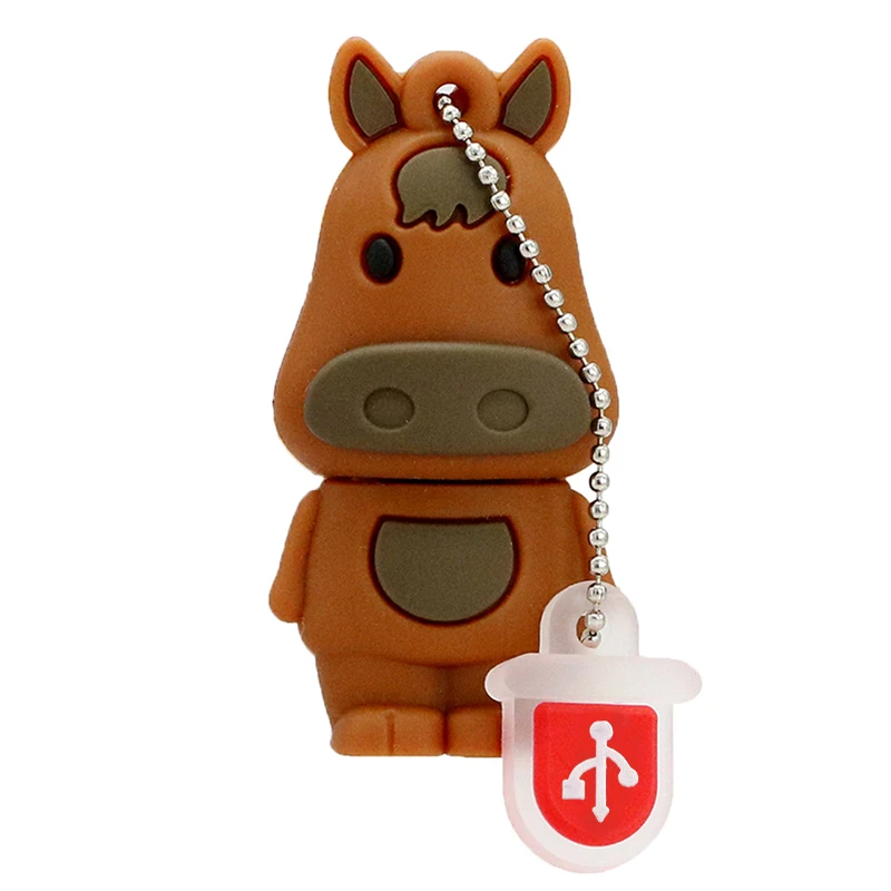 Китайский Знак зодиака USB карта памяти 4 8 16 32 64 128 256 ГБ Флешка 256 ГБ 32 ГБ 8 ГБ USB флеш-накопитель собака/свинья/тигр/кролик подарок - Цвет: Horse