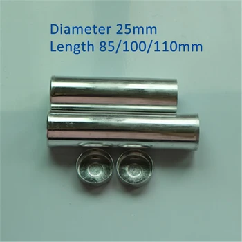 

200 PCS/Lot OD25*85/100/110mm Dental Lab Aluminum Tube Empty Dental Cartridges With Cover For Flexible Acrylic Denture