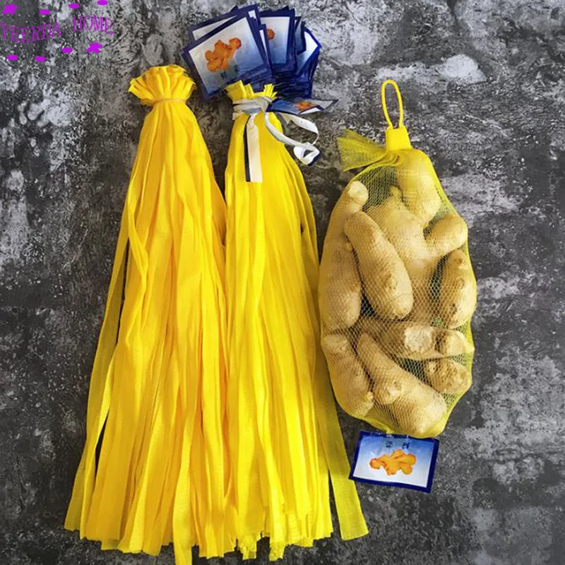 Garlic net bag garlic Packing net Kitchen storage bag Ventilation net Supermarket vegetable sales ratio packaging 100Pcs