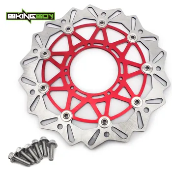 

BIKINGBOY CR 125 250 R E 04 05 06 07 CRF 250 450 R 04-19 18 17 16 CRF 250 450 X 04-14 Front Brake Disc Disk Rotor + Bolts 320mm