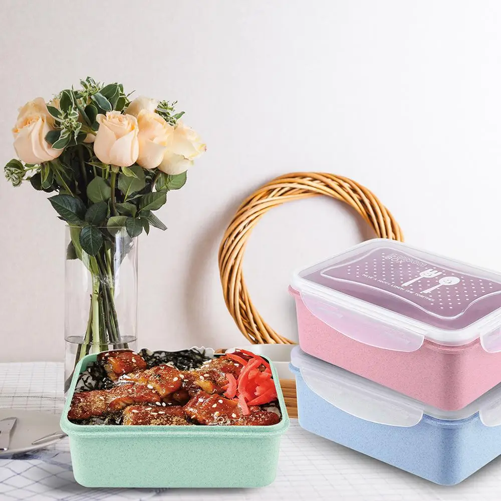 

Lunch Box Durable Leak-Proof On-the-Go Meal and Snack Packing Fruit Storage Box school kid lunch box Student Sandwich Box HH4