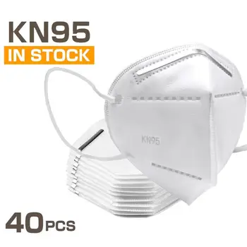 

40PCS face masks 4 Layers filter Mask Bacteria proof Anti Infection Mask Particulate Mouth Respirator Anti PM2.5 Safety