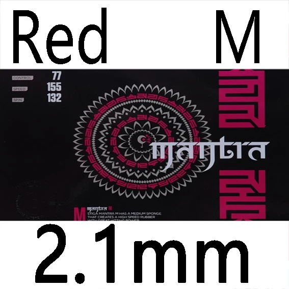 Red M 2.1mm STIGA MANTRA M/H(FAN ZHEN DONG used Series) Резина для настольного тенниса Сделано в Японии Pips-in пинг-понг с губкой - Цвет: Red M 2.1mm
