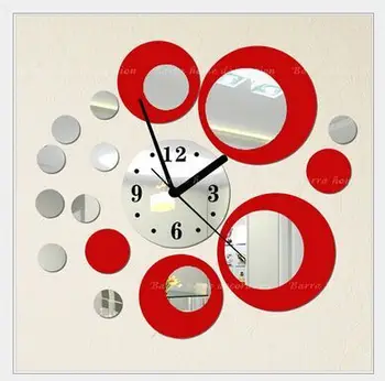 

Creative Home Background Mirror Wall Sticker Diy Living Room Acrylic Wall Sticker Color Mirror Wall Sticker Red Silver Bell