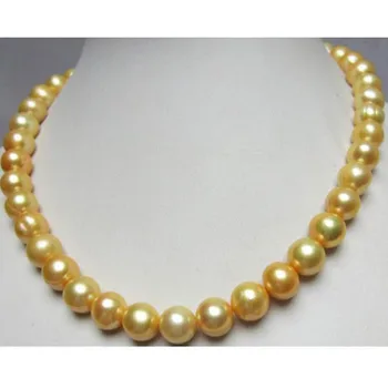 شراء12-13 مللي متر الباروك جنوب البحر الذهب اللؤلؤ الرقبة 18inch 14k