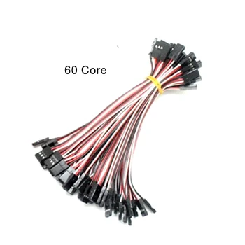 

100Pcs 5cm Male to Male 3P 60 Core Filaments DuPont Wire Extension Leads For Airplane Model Serve Motor Black-Red-White
