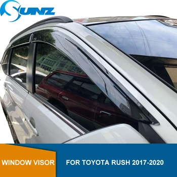 

Side Window Deflector For Toyota Rush 2017 2018 2019 2020 Acrylic Black Window Shield Sun Rain Deflector Guards SUNZ