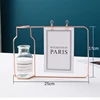 Nordic Hydroponic Glass Vase Wrought Iron Vase Photo Frame Decoration Table Flower Vases Decoration Home Metal Plant Holder 6