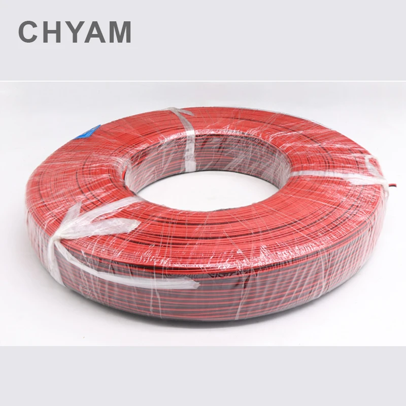 2 контактный Удлинительный шнур 12AWG 14AWG 16AWG 18awg 20AWG черный и красный проводника