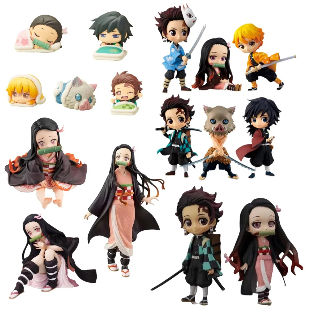 Kimetsu no Yaiba экшн-фигурка Kamado Tanjirou Nezuko Zenitsu Demon Slayer Figma Горячие ПВХ игрушки Аниме Фигурка сменная модель куклы