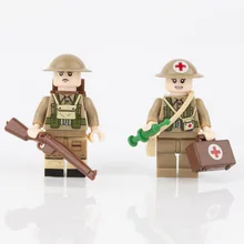 WW2 Military Soldiers British Army Modern Field Troops Building Blocks Weapons SWAT Medical Soldier Figure Bricks Toys Boy C137