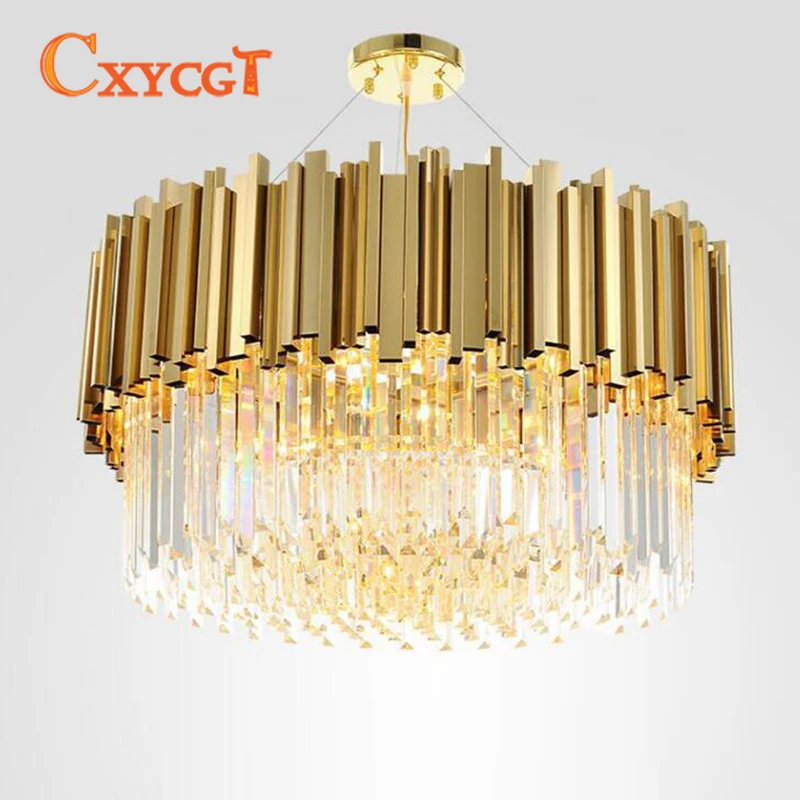 

New Modern LightingCrystal Chandelier Luxurious for Living Dining Room Lamp Gold LED Lights