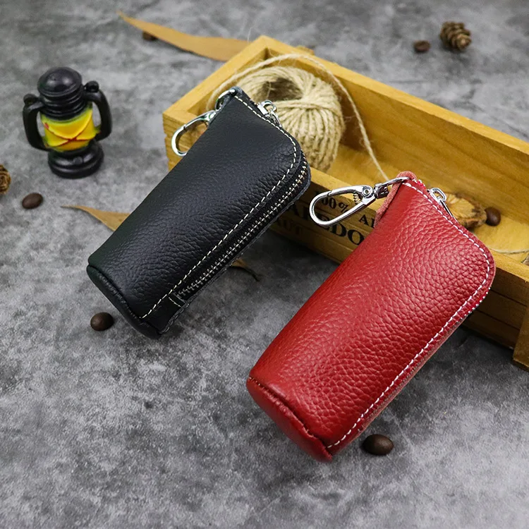 

Guangzhou Supply of Goods Full-grain Leather Genuine Leather round Bag Bucket Bag Key Simple Men's Women's Large-Volume Key Bag