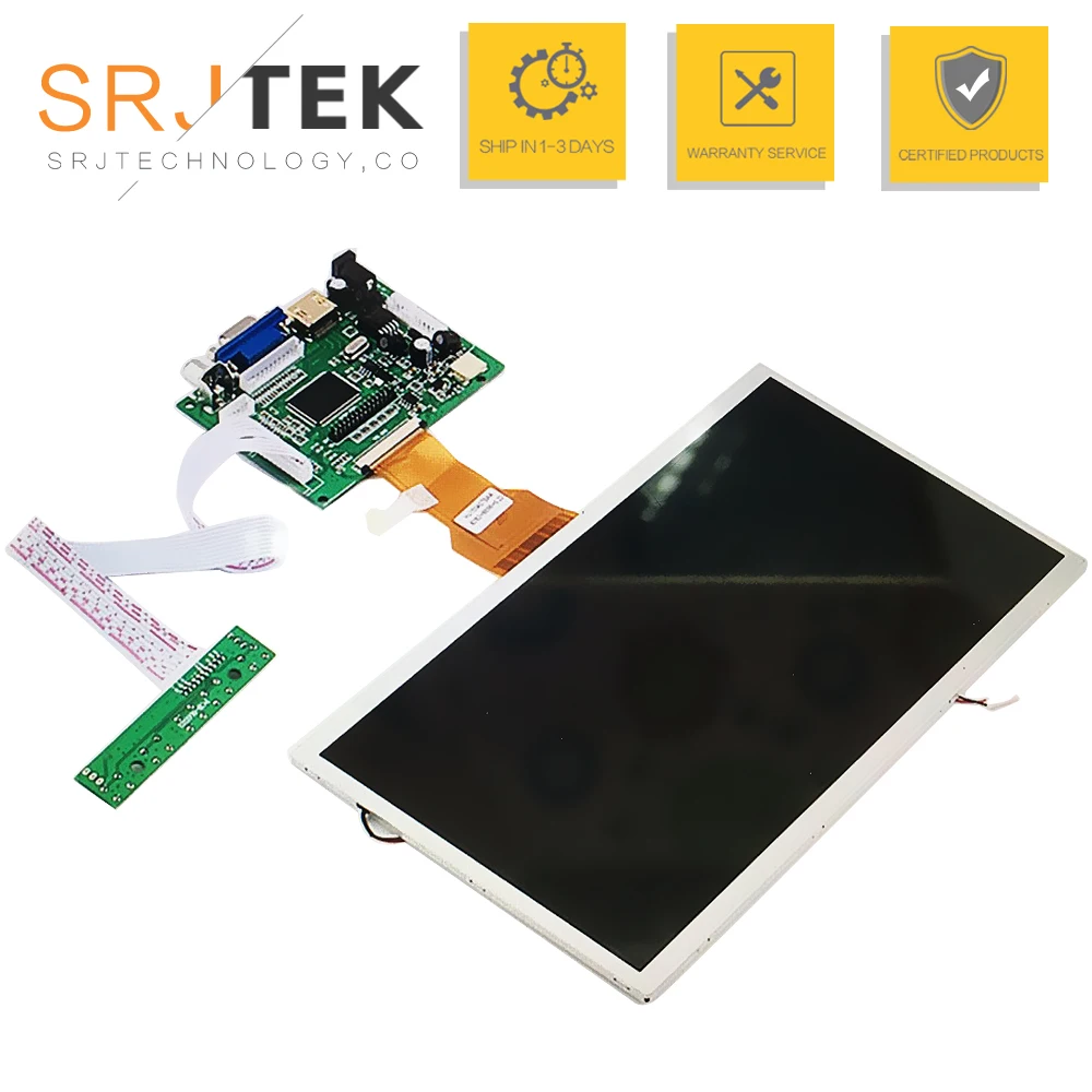 9 polegada para raspberry pi display lcd tft escudo módulo de exibição hdmi + vga placa driver vídeo para raspberry pi