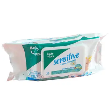 

100 Draw Baby Wipes With Lid No Alcohol And No Irritation Bactericidal Antibacterial For Absolute Skin 100 Pcs/Bag