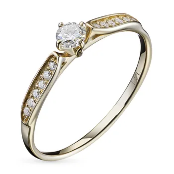 

Yellow gold ring with diamonds e0301kts11195530
