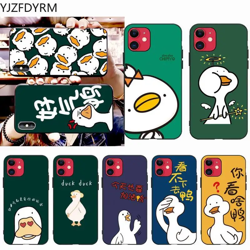 

Lovely Cartoon Animal Duck Phone Case for iphone 12 pro max 11 pro XS MAX 8 7 6 6S Plus X 5S SE 2020 XR case