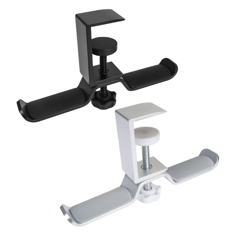 Aluminium Alloy Headphone Holder Headset Rotatable Double Earphone Stand Mount H05A