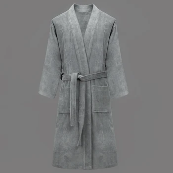 

Brand Spring and Autumn Cotton Towel Bathrobe for Men Women Home Hotel Thin Section Bath Robes Couple Nightgown Dressing Gown