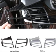 

Carbon Fibe ABS Chrome Texture Car Air Condition Outlet Vent Frame Trim Sticker Car Accessories For BMW X5 f15 X6 F16 2014-2018