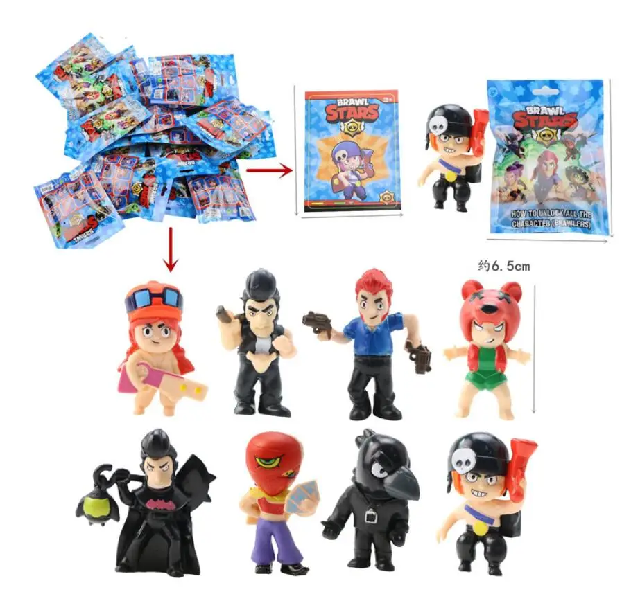 Игровая фигурка игрушки Poco Shelly Nita Colt Jessie Brock El primo Mortis Crow фигурки с карточкой детские игрушки Рождественские игрушки на Хэллоуин - Цвет: 2
