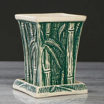 

Flowerpot "Bamboo" green, chamotte-like, 0.6 L 4930694