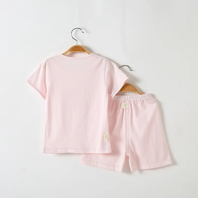 

Factory Goods 2019 Summer New Style Short Sleeve Shorts Baby Suit 0-3-Year-Old Pure Cotton Open Shoulder Baby Summer Clothes