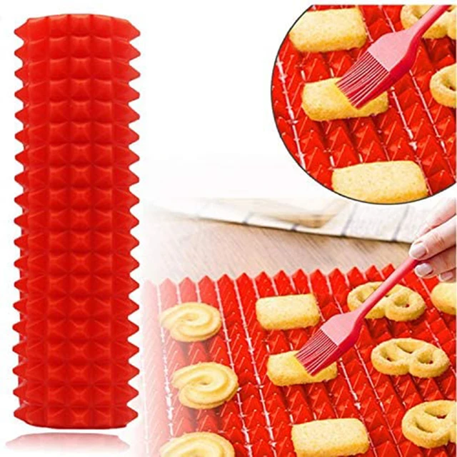 Silicone Pyramid Baking Mat Cooking Pan Bakeware Pan Nonstick Healthy Food Grade Silicone Oven BBQ Mats Baking Grilling Tray 4