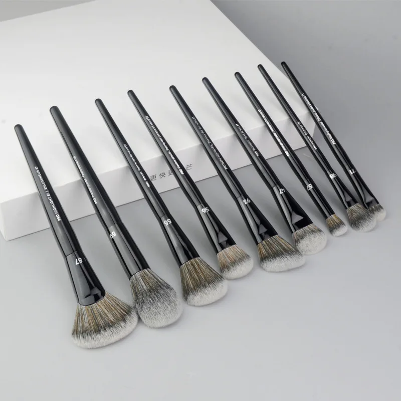 5/16/26pcs/set Black Powder Makeup Brushes Angled Sculpting Foundation Face essential cosmetic tools Eyeshadow Eye Make Up Brush