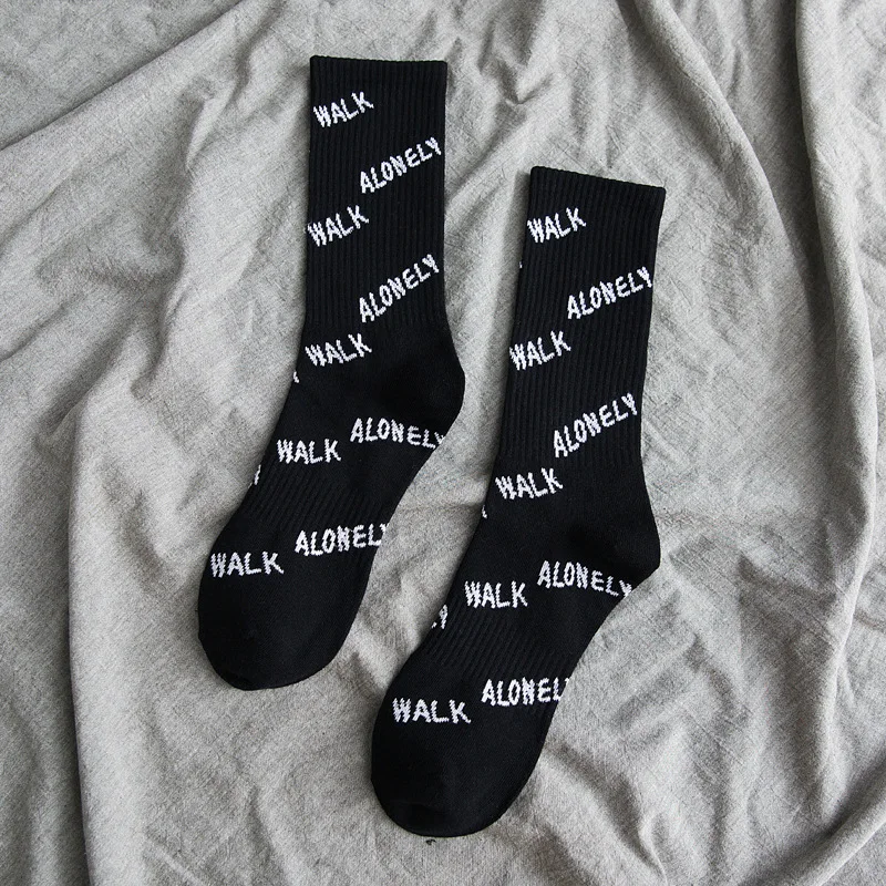 Мужские носки в стиле хип-хоп, носки для скейтборда, носки для уличных танцев, модные хлопковые зимние гольфы, набор, белые, черные носки, 6 пар/лот
