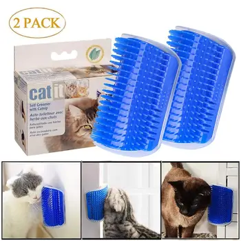 

Pet cat dog Self Groomer 2 Pack Grooming Tool Hair Removal Brush Comb for Dogs Cats Wall Corner Grooming Massage Comb Toy