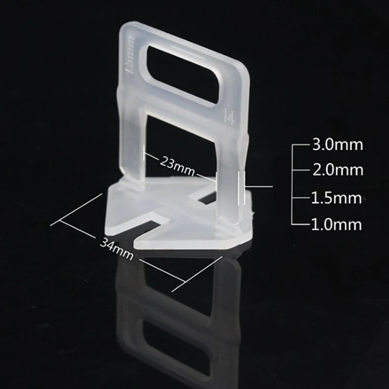 

2Mm Level Floor Cross Spacers Tiles Tools Tile Leveling System 200Pcs 2.0Mm Clips + 100Pcs Wedges