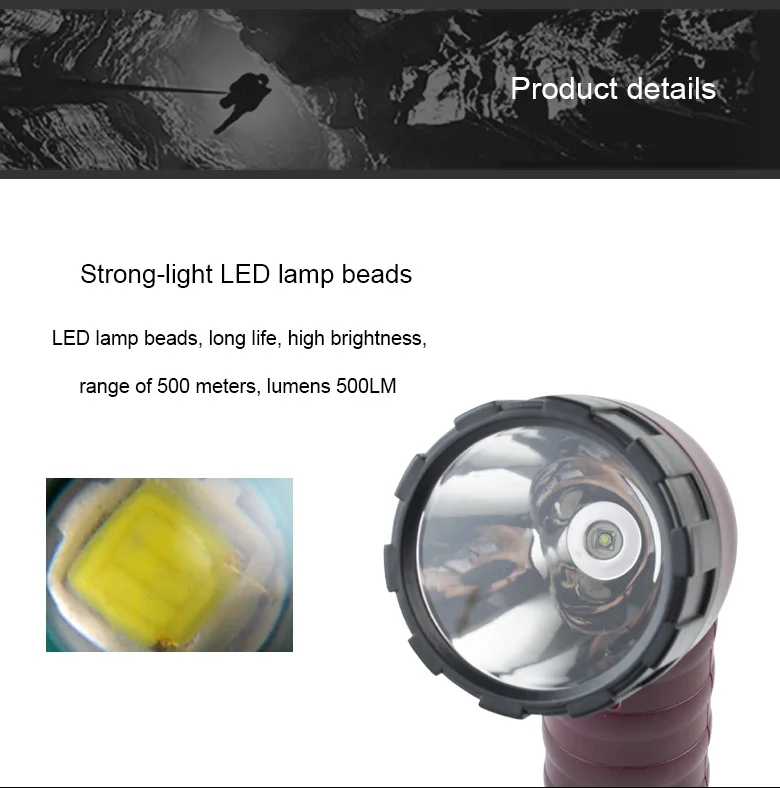 Recarregável de Longo Lâmpada de Longo Brilho Lanterna Alcance Xenon Dobrável 3.7v2000mah Led 8 Luzes e Iluminação