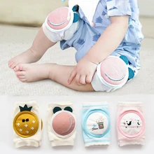 1 пара воздухопроницаемых регулируемых наколенников с лисой и сеткой для малышей; наколенники для малышей; милые эластичные детские гетры с животными и персиком