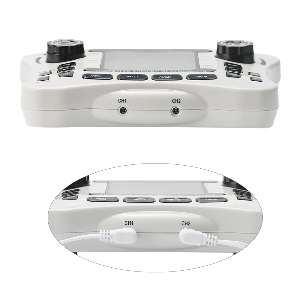 Двухканальный выход десятки единиц EMS облегчение боли электрический стимулятор