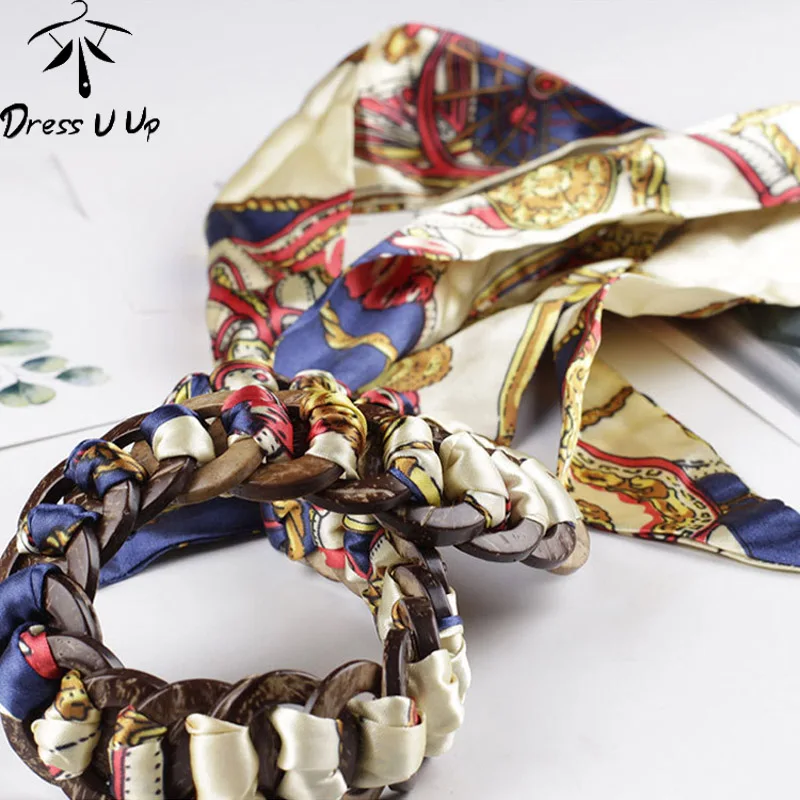DRESSUUP новая печать широкая ткань ремни для женщин платье джинсы пояс длинный плетеный пояс шарф пояс