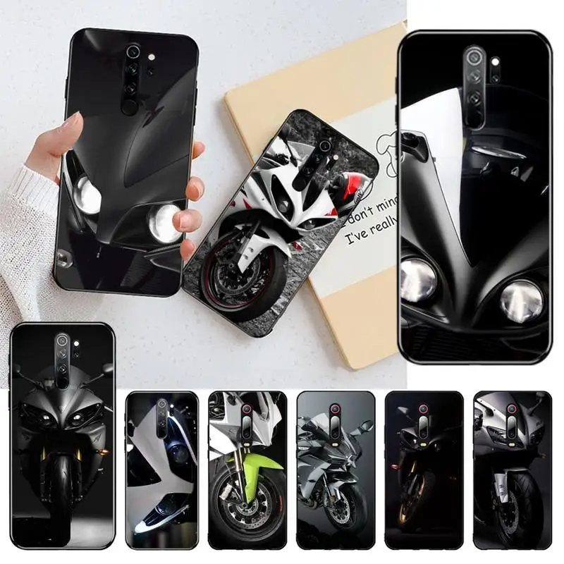 YJZFDYRM лучший крутой мотоциклетный мягкий черный чехол для телефона Redmi Note 9 8 8T 8A 7 6