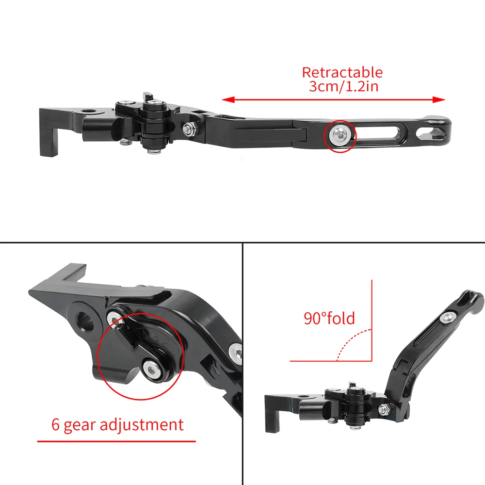 For Kawasaki ER6N ER-6N ER 6N 2006-2008 ER-6F ER6F Motorcycle Accessories Adjustable Extendable Folding Brake Clutch Levers motorcycle clutch lever
