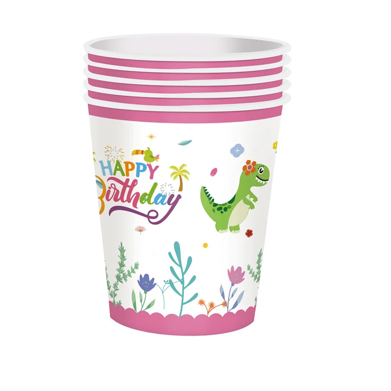 8pcs Paper Jungle Animal Style Cups, Disposable Tableware For Holiday  Birthday Wedding Party Table