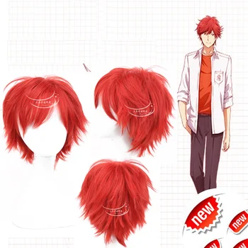 

New arrival hat cos wigs Monthly Girls' Nozaki Kun Mikoshiba Mikoto Red Flip Cosplay Anime Wig wholesale